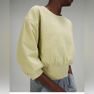Lululemon Textured Crewneck Pullover Dew Green